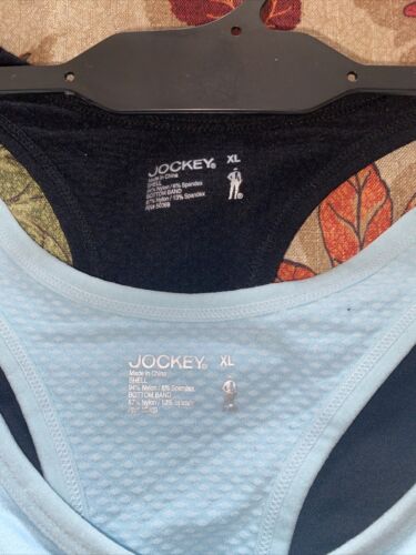Jockey Women's 2 PckRe~movable Cup Seamless Bra -Black/Light Blue ~JL065~Size XL