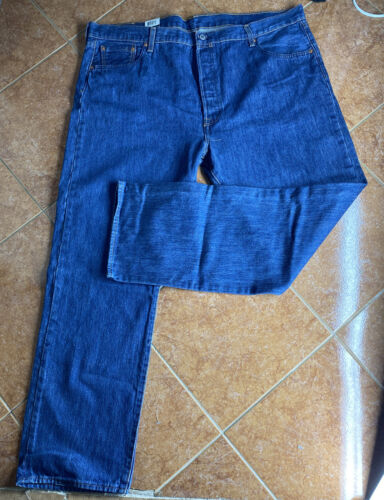 Levi's 501 Men’s Button fly Original Stretch Denim Blue Jeans 44W X 32 L