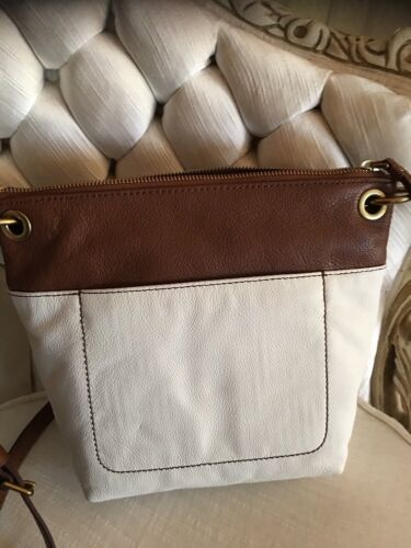 Fossil Keely Crossbody Handbag Bone & Brown ZB6933103 $168 NWT