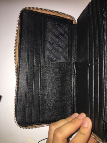 STEVE MADDEN WALLET WRISTLET CAMEL (TAN) SMOOTH TEXTURED