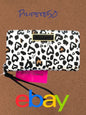 BETSEY JOHNSON Zip Around Long Wallet Wristlet Hearts Animal Print Love