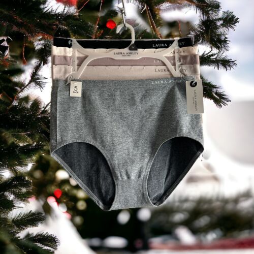 LAURA ASHLEY Seamless Tummy Shaping Brief Panties~Size ~5 pair ~2x~Style LS8550