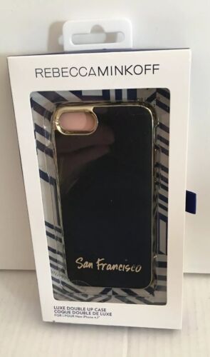 Rebecca Minkoff Phone Case for Apple® iPhone® 7 " San Francisco" Black Leather
