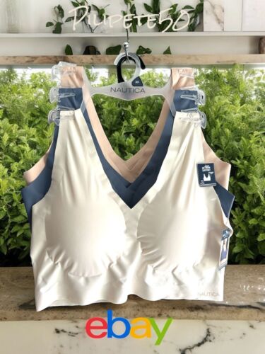 NÁUTICA 3~PACK INTIMATES LOUNGE SIZE 2XL BRAS LASER CUT -NT2081 -BEAUTIFUL!