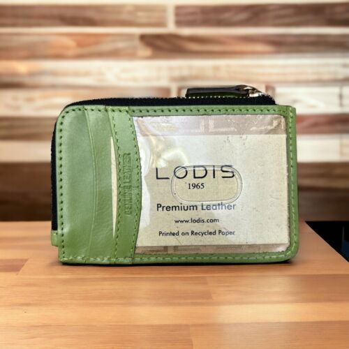 Lodis Wallet~Cardcase~Coin Holder Green Catalina~RFID Protection~Genuine Leather