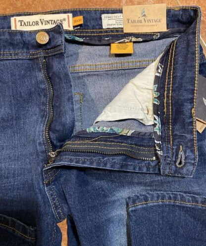 TAILOR VINTAGE JEANS “NAVAL“ CANAAN SLIM STRETCH FIT ABSOLUTE COMFORT MSRP $88