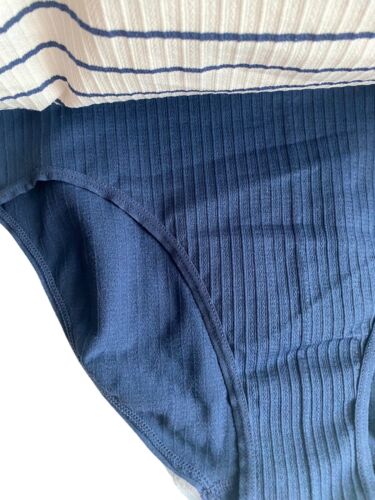 NAUTICA Size Medium 5-pk Multicolor Women's Ribbed Panties~NT3631~Logo MSRP $42