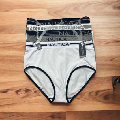 NAUTICA INTIMATES NT8680 PANTIES-5PCK SUPER SOFT HIGH WAIST BRIEF GREAT FIT-XL