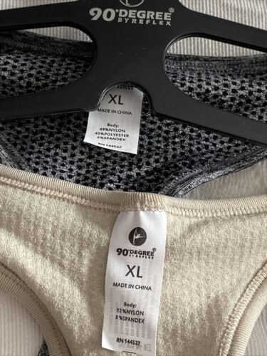 90 Degree By Reflex High Performance Full Support Sport  Bra Set-Two XL- MSRP$58