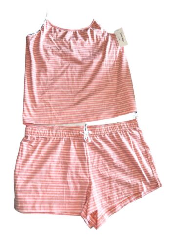 Calvin Klein Women's Carousel Logo Camisole & Short Pajama~Set Cotton XL~QP1391X