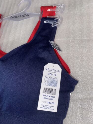 NÁUTICA 2PACK INTIMATES LOUNGE COMFORT BRAS SIZE 1XL RETAIL $42 BEAUTIFUL NEW