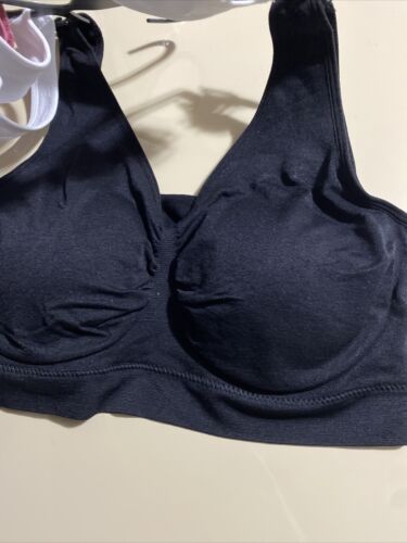 Delta Burke 3-Pack Seamless Bras Size 2X Soft Comfort Lounge Removable Pads NEW
