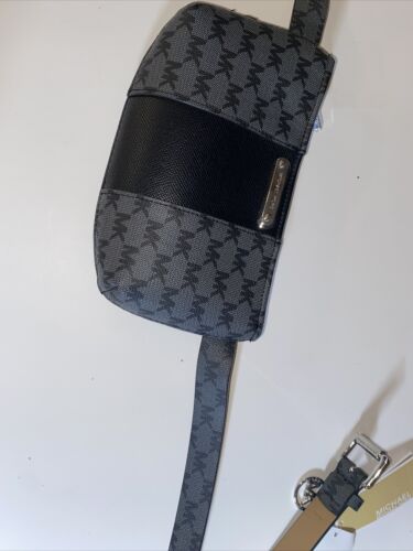 Michael Kors Women’s Belt  Fanny Pack MK Signature Logo GRAY/CHARCOAL/BLACK- S/M