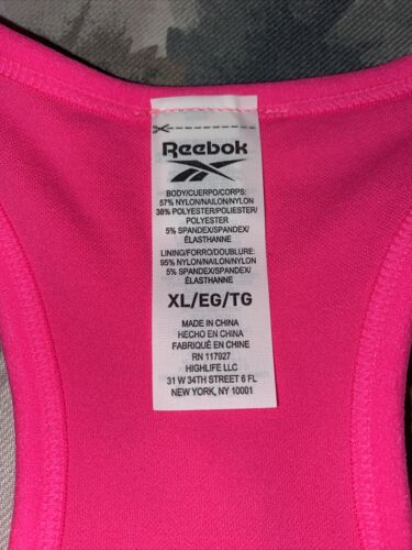 Reebok Sport Seamless Neon Knock￼ Out Pink￼ Bra  XLARGE Retail $40 NEW