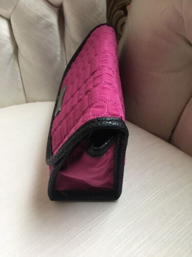 Aimee Kestenberg LANGLEY Pink/Quilt SILVER Pyramid Zip FoldOver T00200 MSRP $24