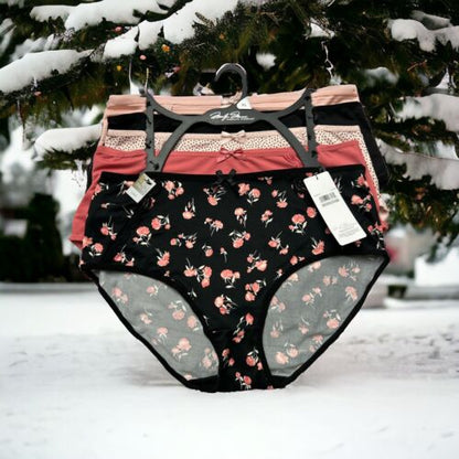 Marilyn Monroe 5pc MM5128~Super Soft~Mid-Rise Panties~Large~ Multicolor PERFECT!