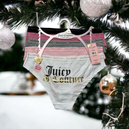 Juicy  Couture Women's Cute & Curvy Bikini NO PANTY LINES~5 Pc Set~MEDIUM~JC8121