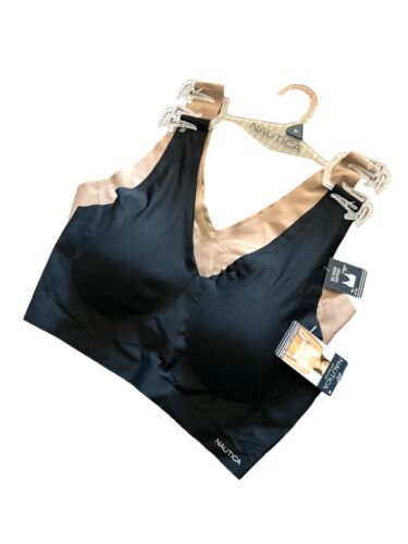 NÁUTICA 2~PACK INTIMATES LOUNGE SIZE M BRAS LASER CUT MULTICOLOR-NT3794~MSRP$48