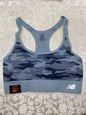 New Balance Medium Impact Sports Bra Style 116718 Blue Camouflage Size XL NEW