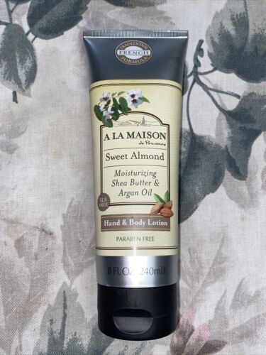 A LA MAISON Sweet Almond Hand and Body Lotion Shea Butter Argan Oil 8oz