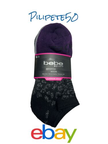 Bebe Logo Sport Socks Logo Patterns Multicolor Size 4 -10~8 Pair in each Pack-