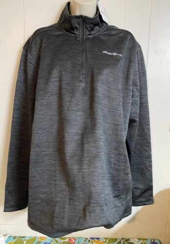 Eddie Bauer half zip mock neck pull over shirt Large