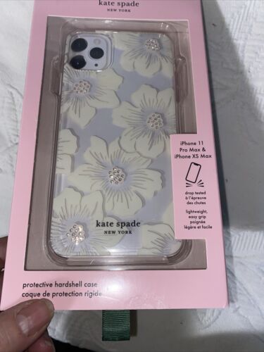 Kate Spade Phone Case for iPhone 11 Pro Max Reverse Hollyhock Floral W/Gemstones