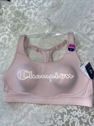 Champion Womens The Authentic Sports Bra, Large Maximum Support Comfort Band NEW