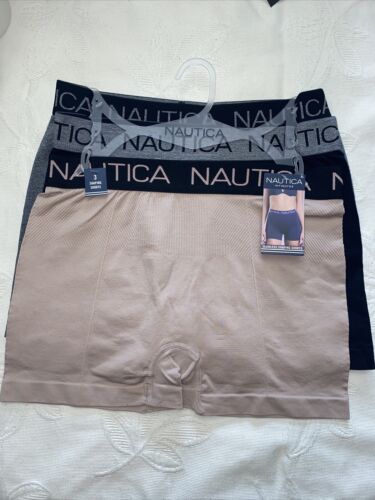 NAUTICA INTIMATES NT4027 - 3 PACK  SUPER SOFT BOYLEGS SEAMLESS  SHORTS GREAT FIT
