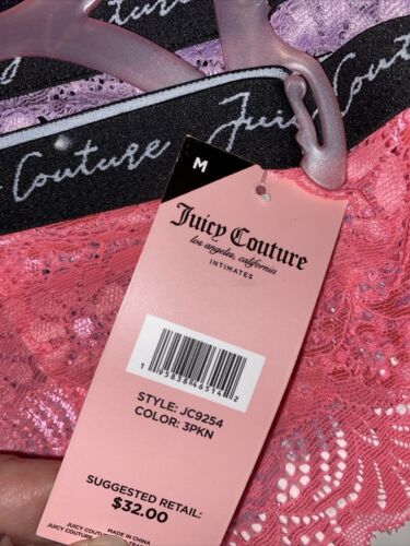 JUICY COUTURE~3 Pk  WOMEN’S BIKINI PANTIES~MULTICOLOR~ JC9254~ALL SIZES~SEXY!