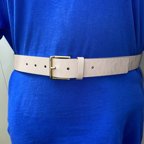 MICHAEL KORS BELT PINK WITH STAMPED MK LOGO AND GOLD BUCKLE JUST BEAUTIFUL!!