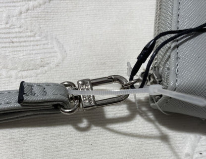 STEVE MADDEN WALLET WRISTLET SAGE SMOOTH TOUCH SILVER HARDWARE