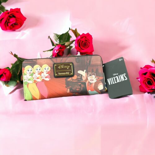 Loungefly Disney Beauty &The Beast Villains Gaston Scene Long Zip Around Wallet
