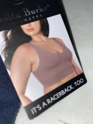 Delta Burke 2-Pack Seamless Bras 2X Soft Comfort Lounge Removable Pads DB5496