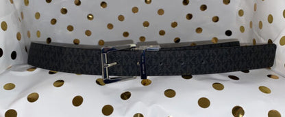 Michael Kors belt Reversible Black To Brown Mini Logo With Silver Buckle￼