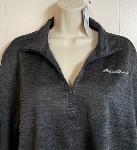 Eddie Bauer half zip mock neck pull over shirt Large
