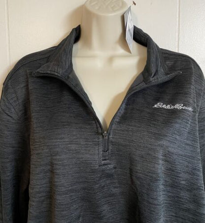 Eddie Bauer half zip mock neck pull over shirt Large
