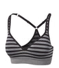 Jockey Molded Cup Sport Bra Stripe Deep Black Style #8558 NEW