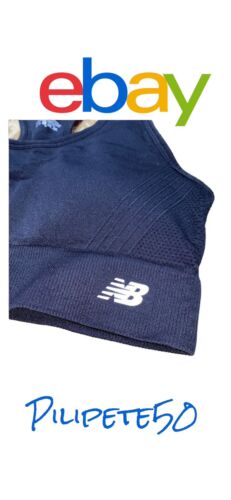 New Balance Medium Impact Sports Bra Style # 112011 BLACK Size XLARGE