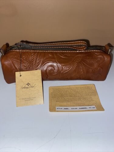Patricia Nash Isla Oblong Tooled Florence Leather Wristlet Style P50607 NEW