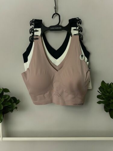 Lucky Brand Set Of 3~Seamless Laser Cut Bra LVD60252~Sz.XL~Multicolor~UNIQUE $84