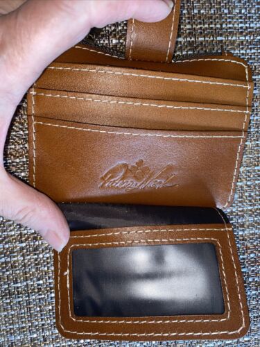 Patricia Nash NWT CASSIS Leather CC ID Case RFID- Color TAN- CLASSIC BEAUTY!