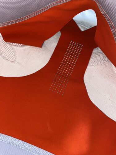 Reebok Women's Puremove Workout Sports Bra SMALL GRAY/ORANGE Retail $60 NEW