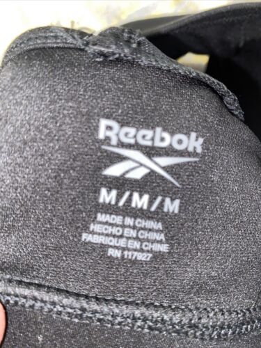 REEBOK MATCH BRA BLACK /BLACK MESH REW211BR02006 MEDIUM MSRP $40 NEW