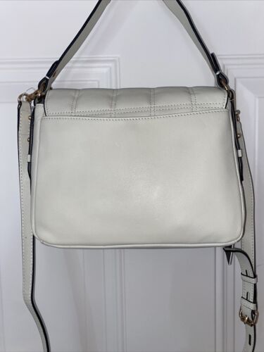 LODIS KINSLEY FLAP LEATHER XBDY BAG~MUSHROOM GRAY~UNIQUE STYLE ~REAR FIND