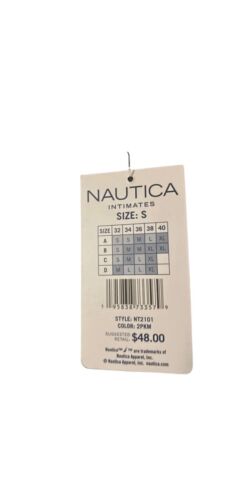 NÁUTICA 2PACK INTIMATES NT2101 SIZE SMALL BRAS LASER CUT RETAIL $48 BEAUTIFUL!