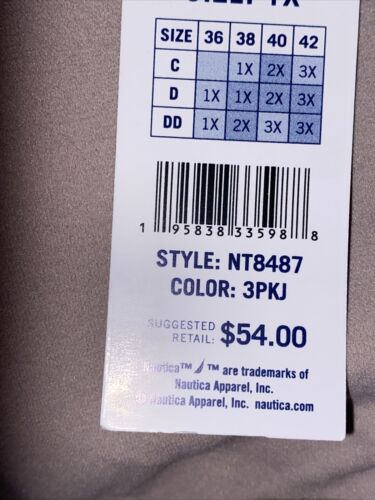 NÁUTICA 3 PACK INTIMATES LOUNGE COMFORT BRAS SIZE 1X STYLE NT8487 BEAUTIFUL!