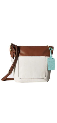 Fossil Keely Crossbody Handbag Bone & Brown ZB6933103 $168 NWT