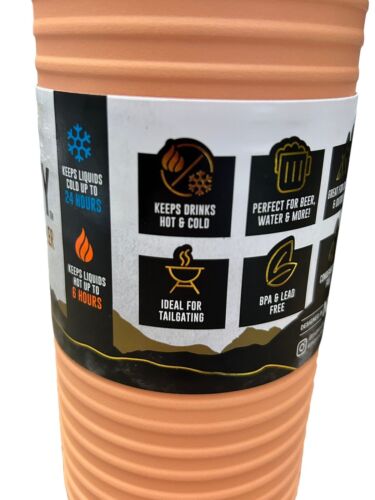 MANNA 18 oz TALL BOY TRAVELER TEXTURE INSULATED STAINLESS STEEL TUMBLER~46281