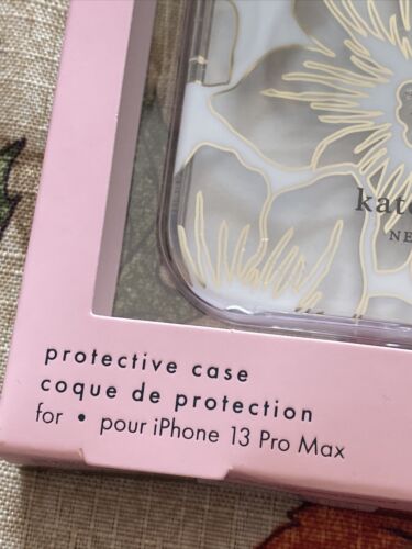 Kate Spade New York Protective Case iPhone 13 ProMax Floral White Rhinestone NEW